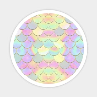 Iridescent Holographic Mermaid Scale Pattern Magnet